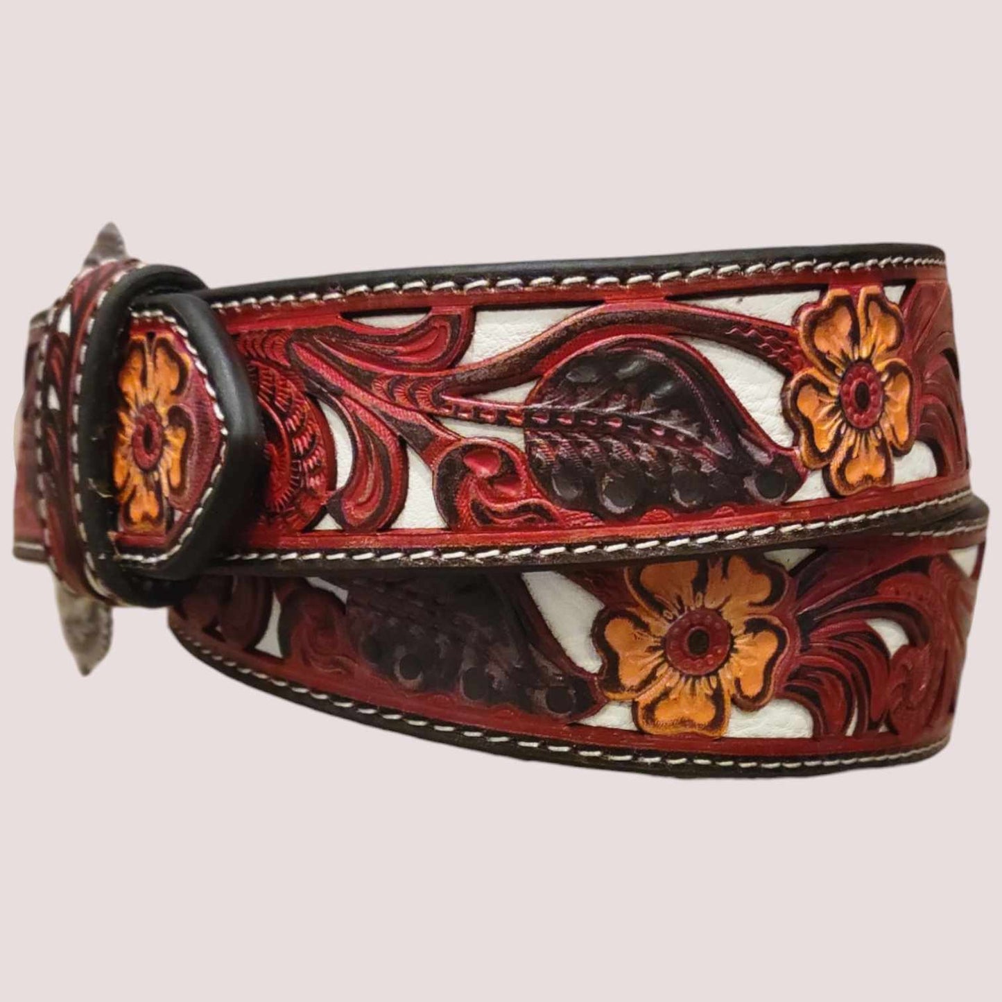 Nocona Ladies 1 1/2" Flower Embossed Belt