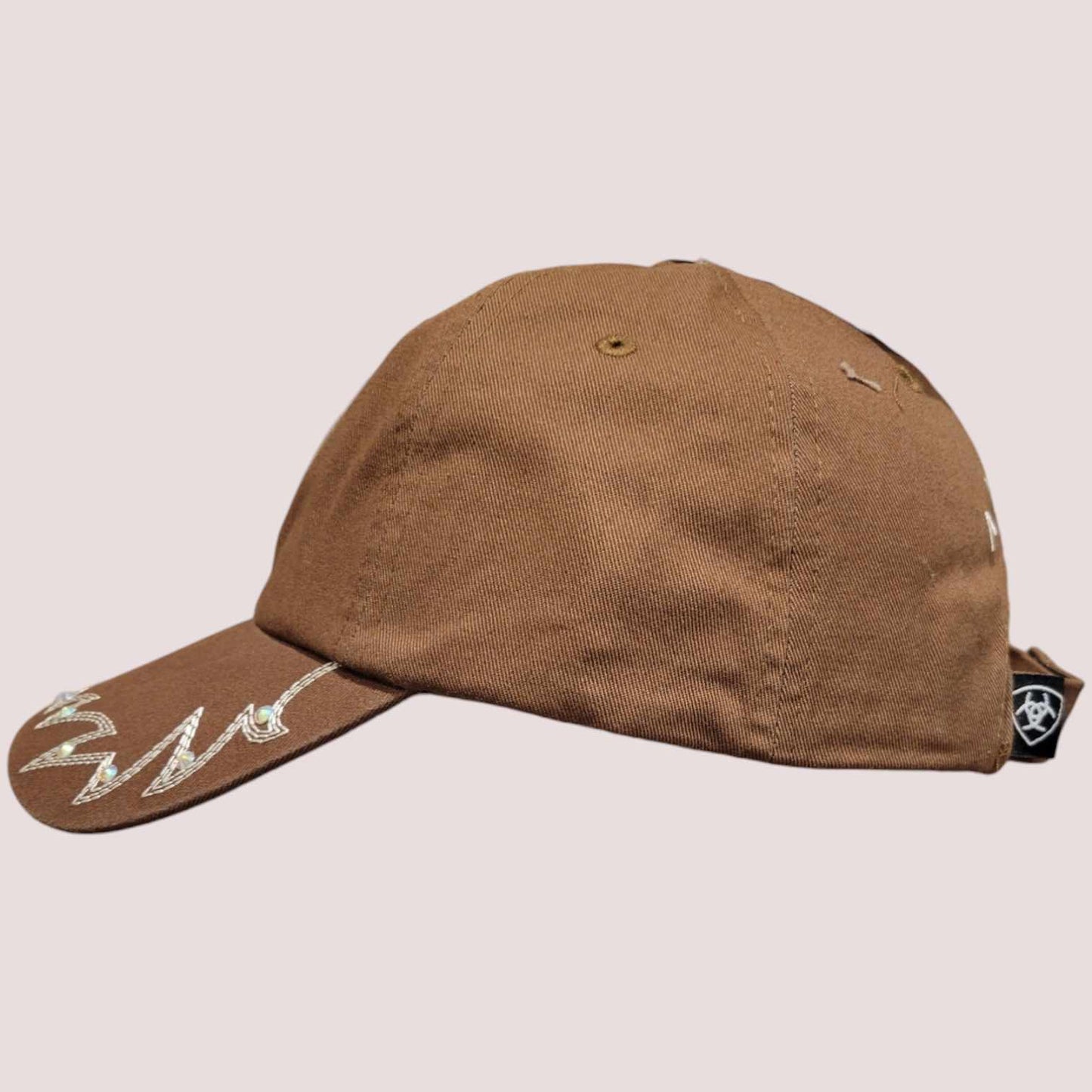 Ariat Ladies Embroidered Crystal Brown Cap