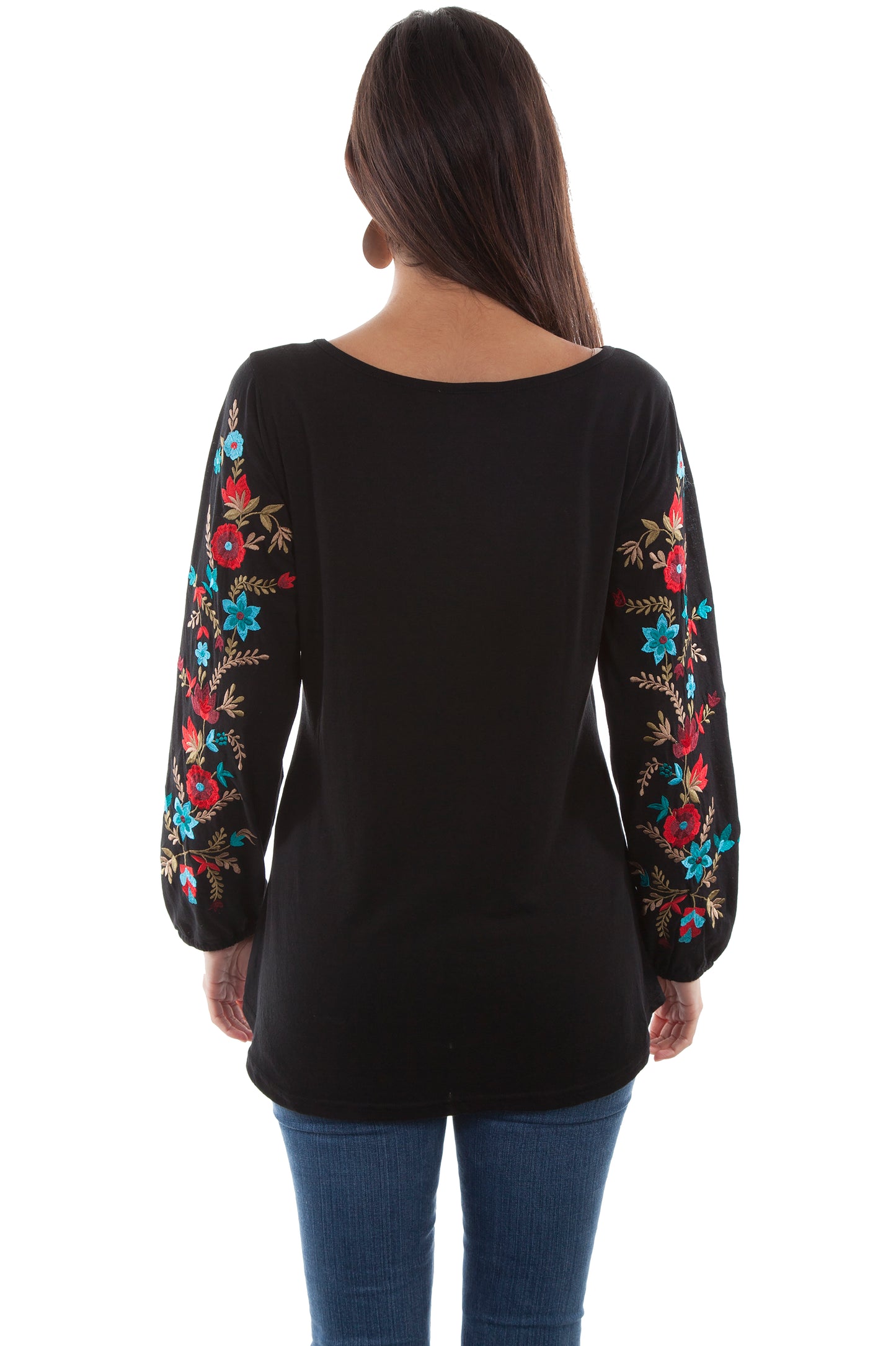 Scully Tunic w/Floral Embroidery